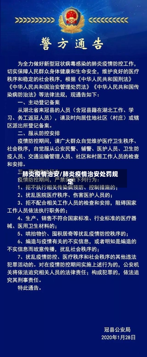 肺炎疫情治安/肺炎疫情治安处罚规定-第2张图片